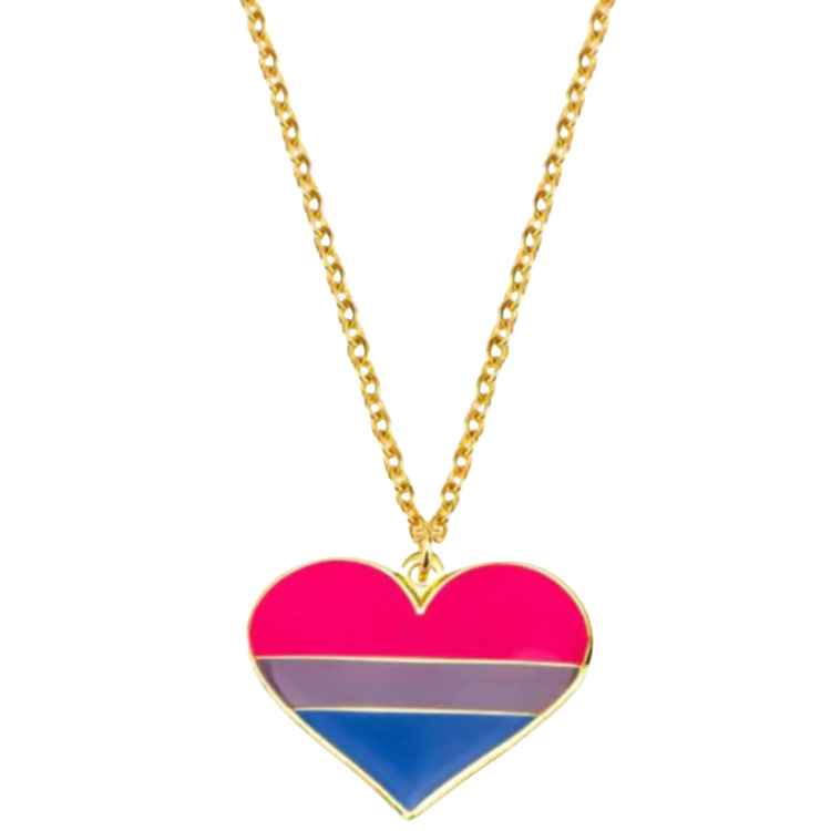 Bisexual Pride Love Necklace