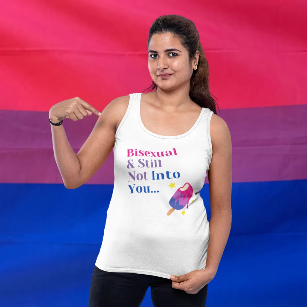 Oatmeal Triblend Bisexual & Still Not Into You Unisex Tank Top by Queer In The World Originals sold by Queer In The World: The Shop - LGBT Merch Fashion