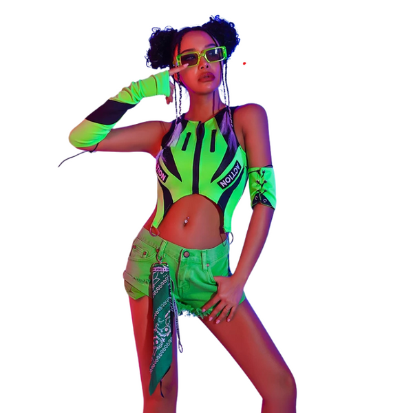 Bold Harlequin DJ Stage Wear Costume