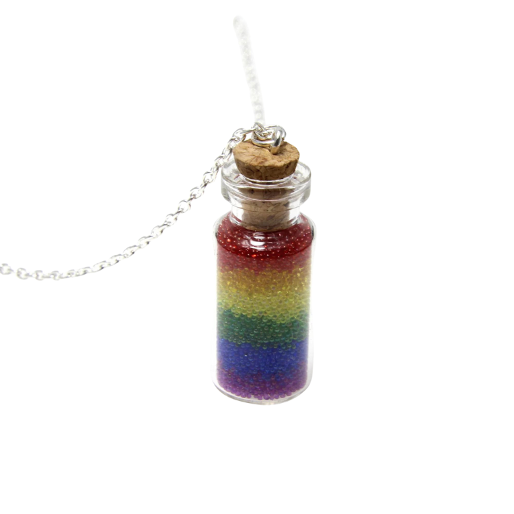 Bottled Queer Love In A Glass Vial Necklace