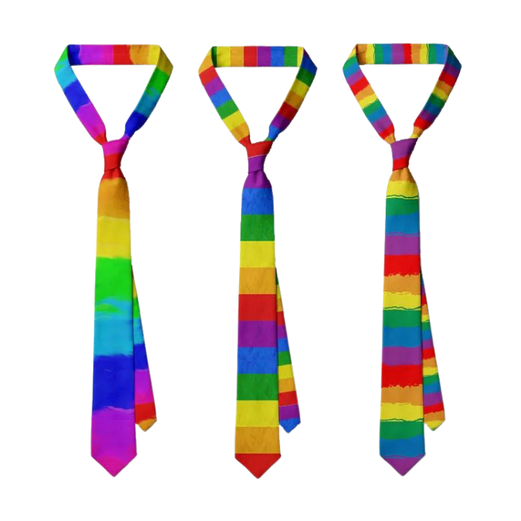 Colorful Rainbow Striped Fun Tie