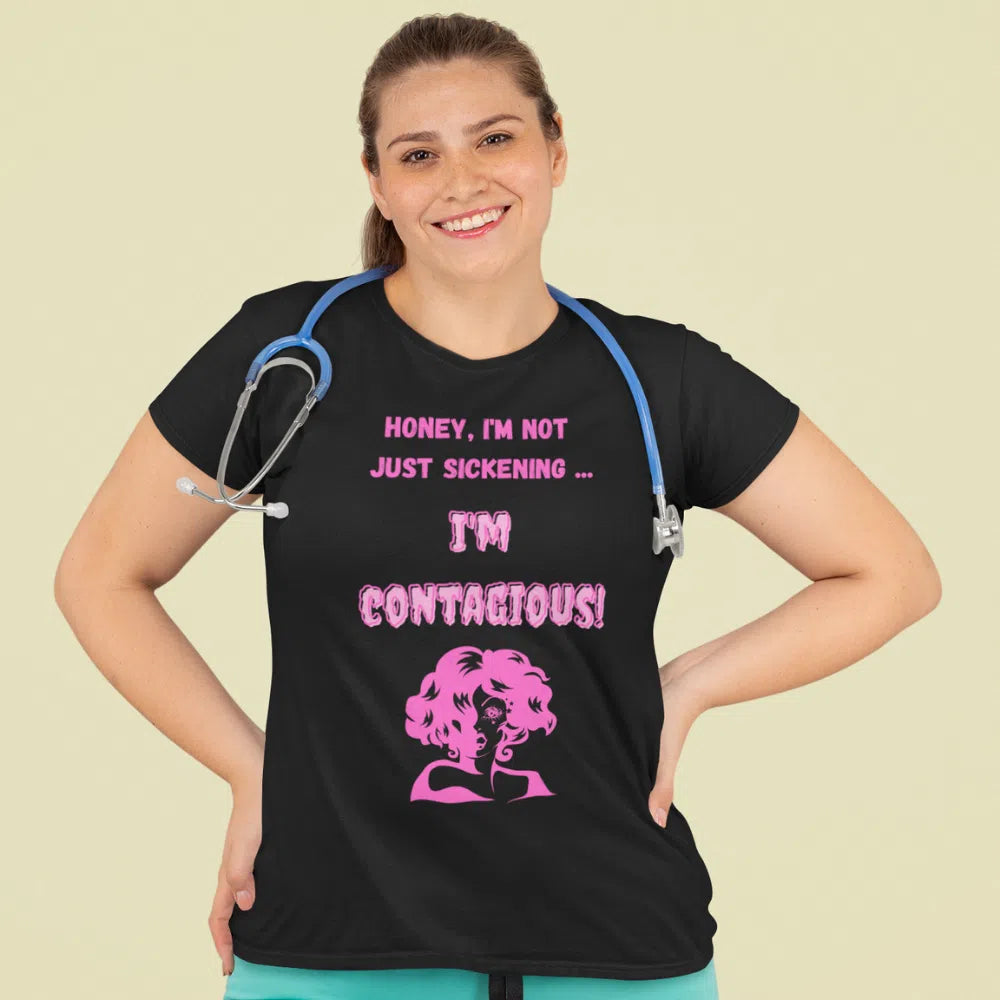 Black I'm Contagious T-Shirt by Queer In The World Originals sold by Queer In The World: The Shop - LGBT Merch Fashion