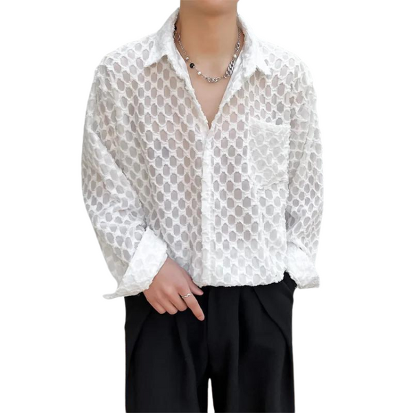 Crochet Queer Collar Shirt