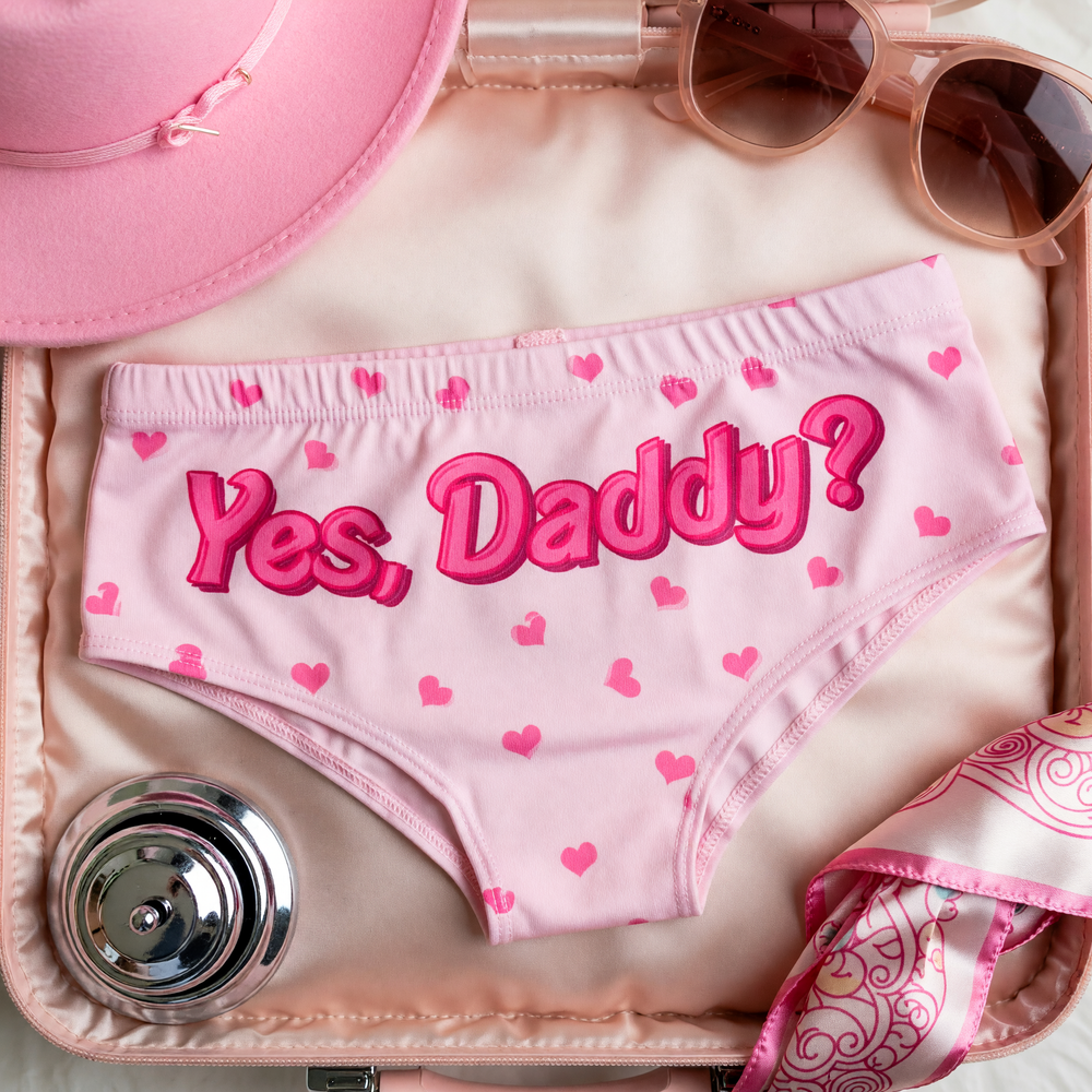 Yes, Daddy? Flirty Pink Love Briefs