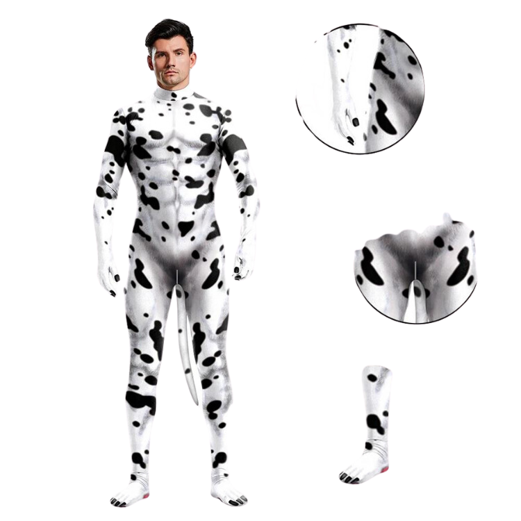Dalmatian Zentai Body Suit With Tail