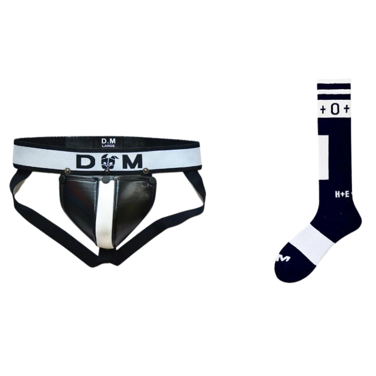 Double Delight Low Waist Color Block Thong + Matching Socks