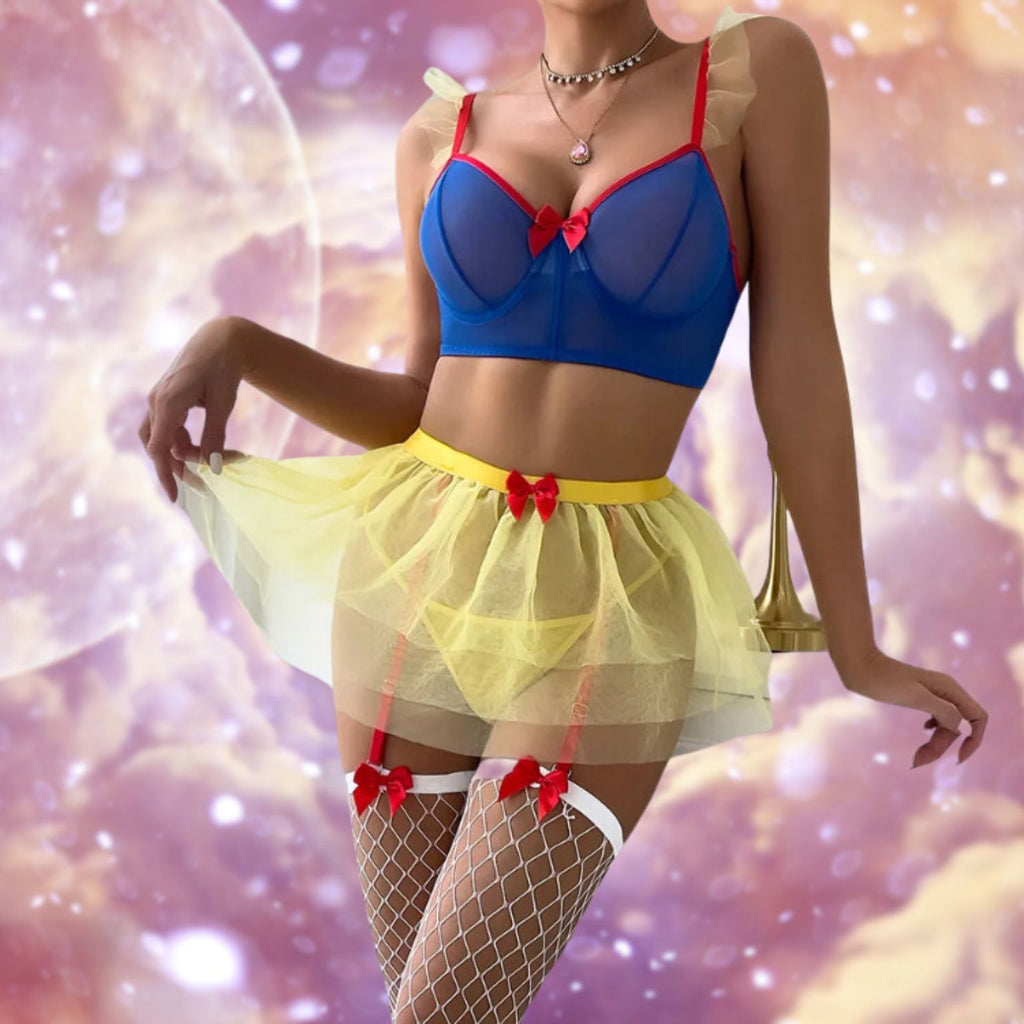 Fairytale Fantasy Snow White Lingerie Set Queer In The World: The Shop Fairytale Fantasy Snow White Lingerie Set Queer In The World: The Shop
