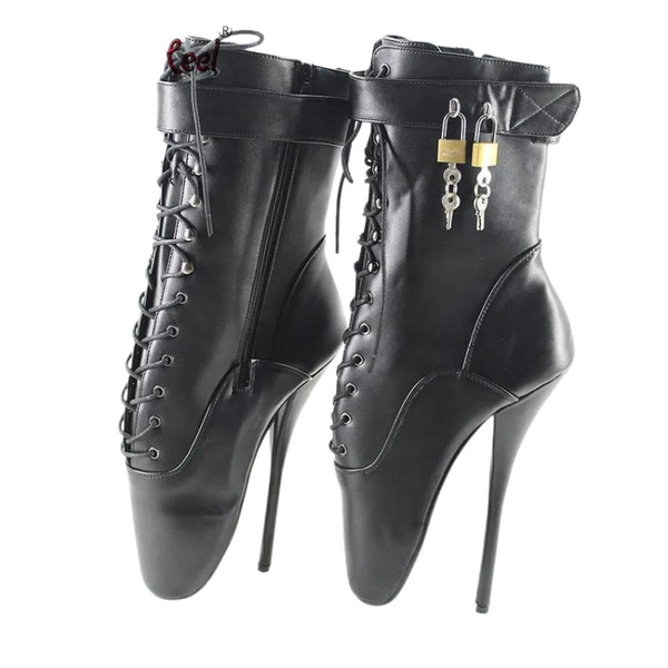 Black Matte Fetish Ballet Ultra High Heels Boot by Out Of Stock sold by Queer In The World: The Shop - LGBT Merch Fashion