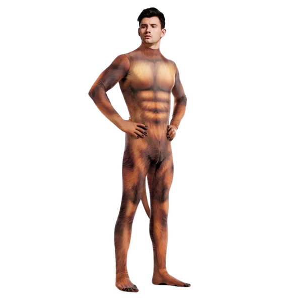 Furry Zentai Body Suit With Tail