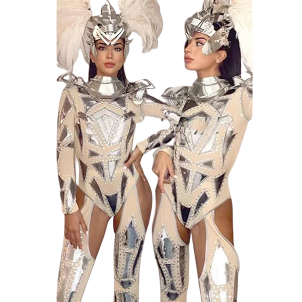 Future-Femme Silver Nights Rave Costume