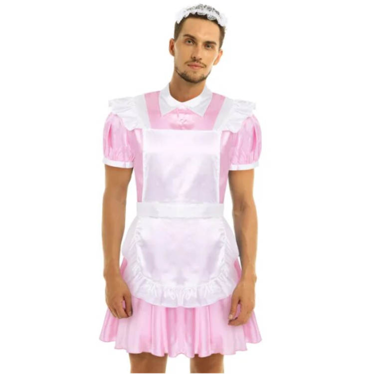 Gender Non-Conforming Sexy Maid Uniform With Headband