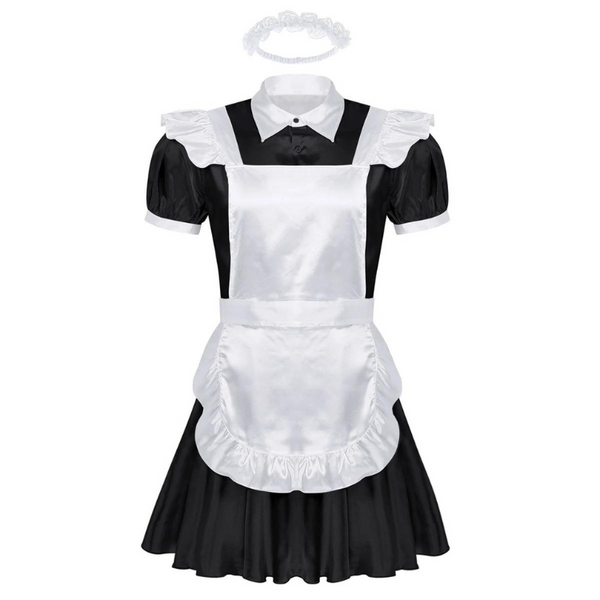 Gender Non-Conforming Sexy Maid Uniform With Headband