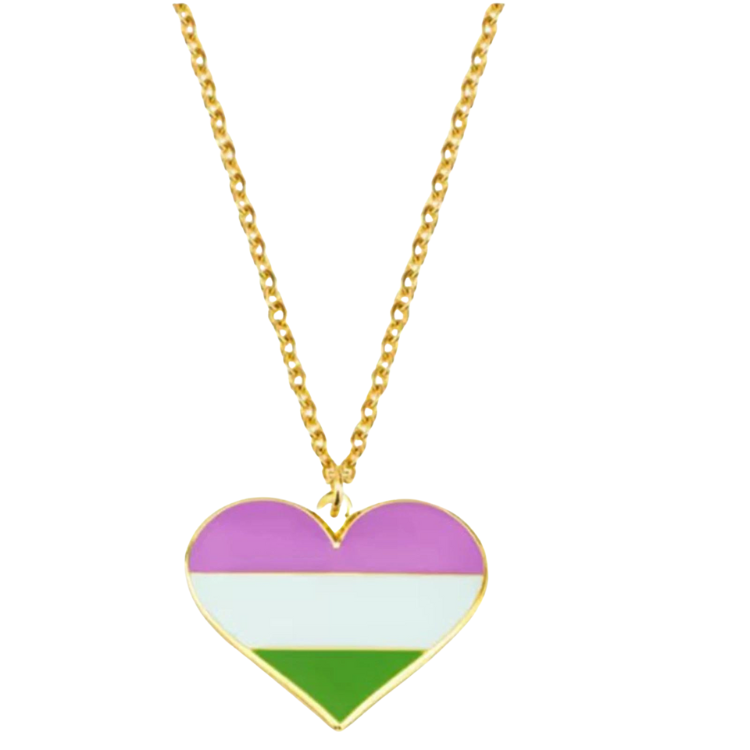 Genderqueer Pride Love Necklace