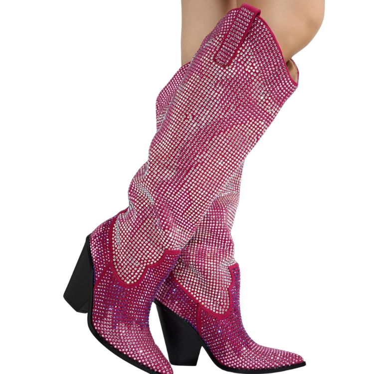 Glitter Galore Bling Silver Boots