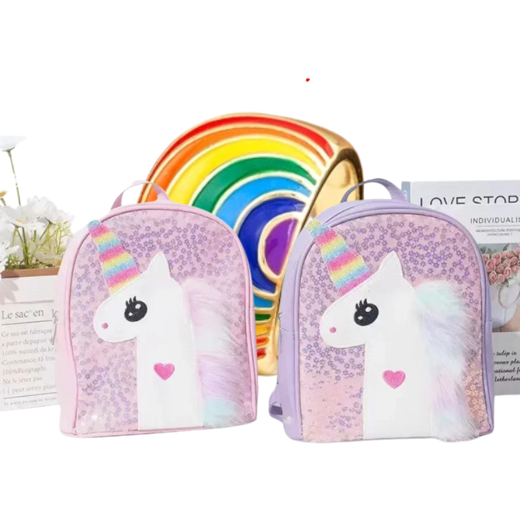 Glittering Fur Unicorn Backpack