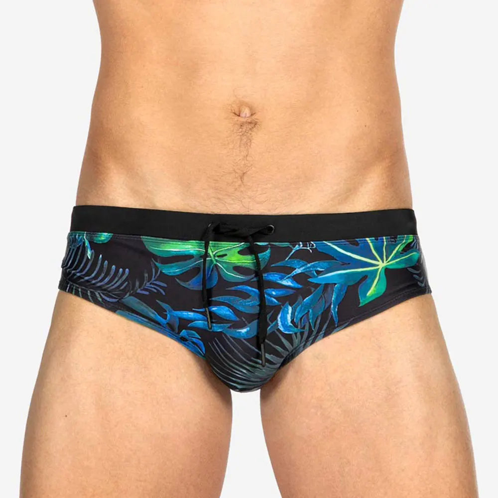 **Neon Jungle Swim Briefs
