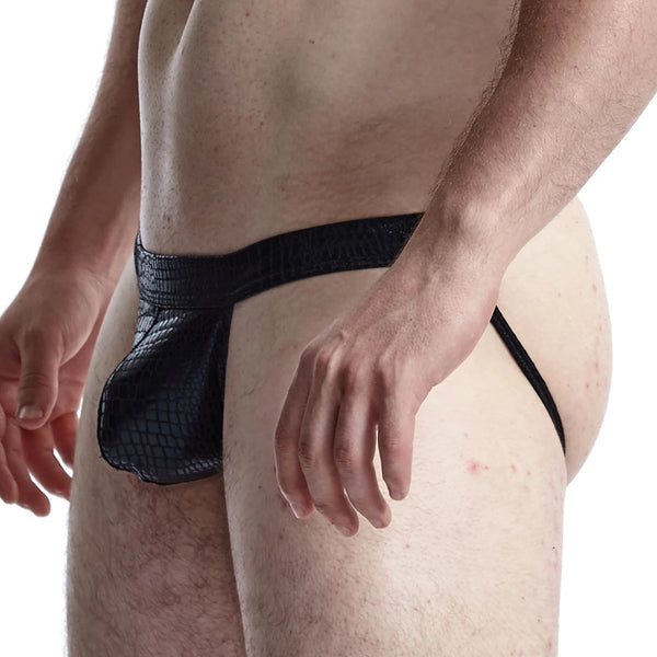 Black Snakeskin Jockstrap by Queer In The World sold by Queer In The World: The Shop - LGBT Merch Fashion