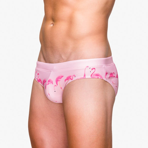 Flamingo Print Swim Briefs