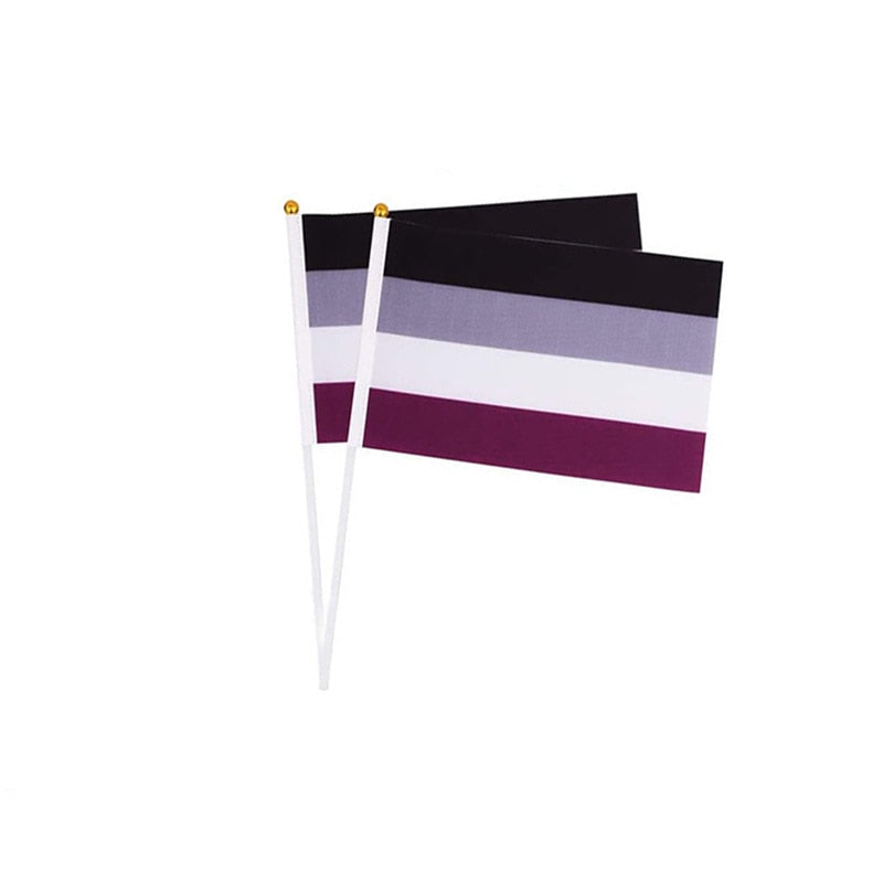  25 Handheld Asexual Pride Flags by Queer In The World sold by Queer In The World: The Shop - LGBT Merch Fashion