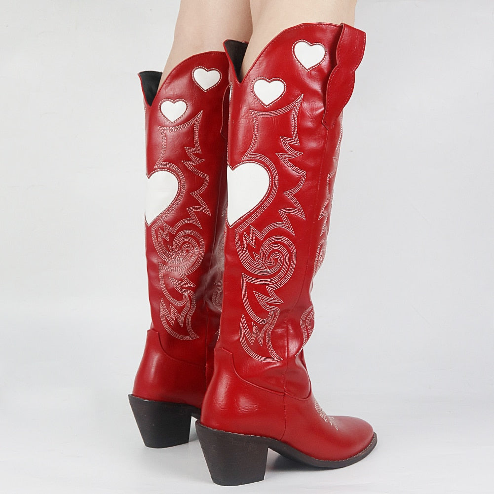  Georgia Women's Red Cowboy Boots Red / 9.5