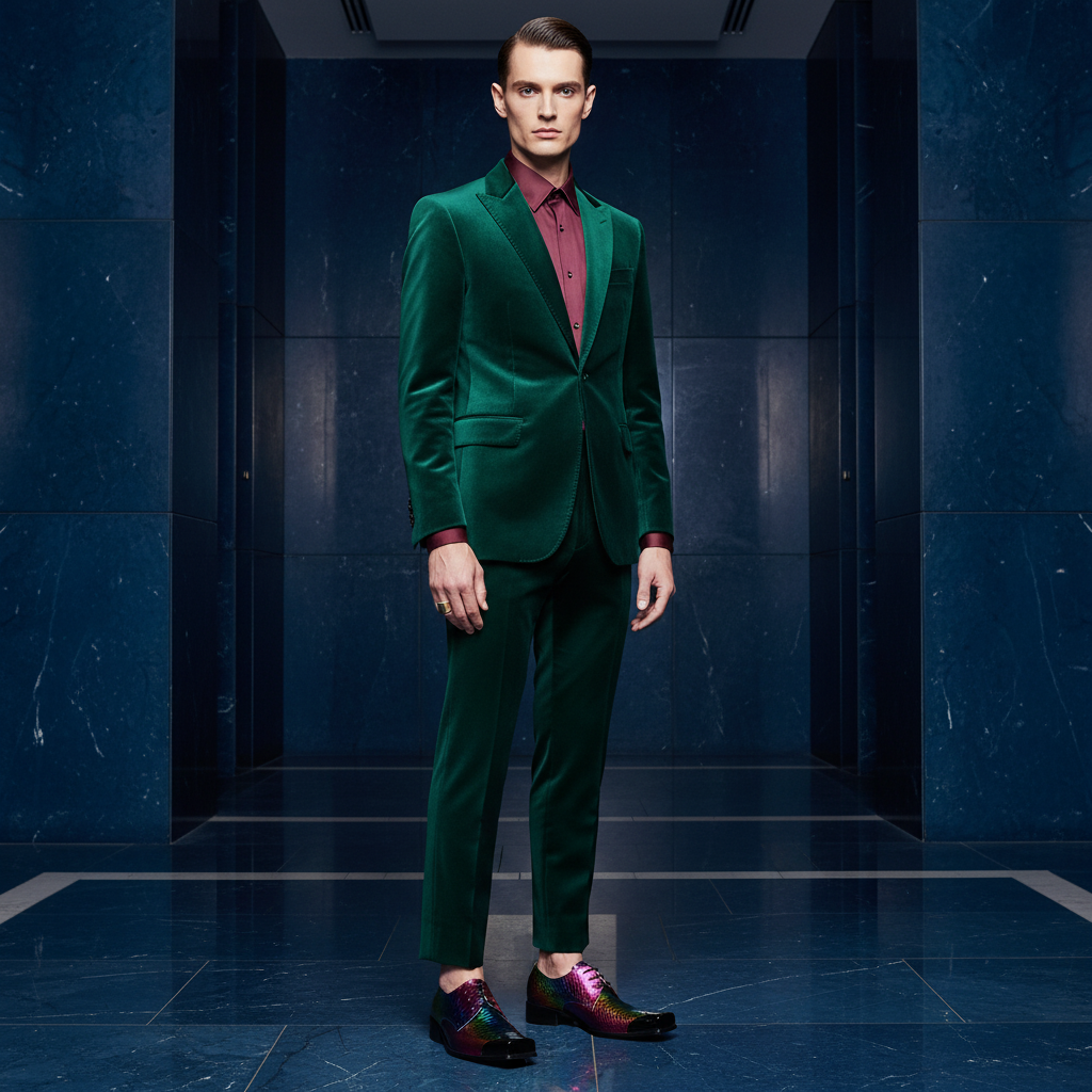 Rainbow Snakeskin Wing-Tip Dress Shoes