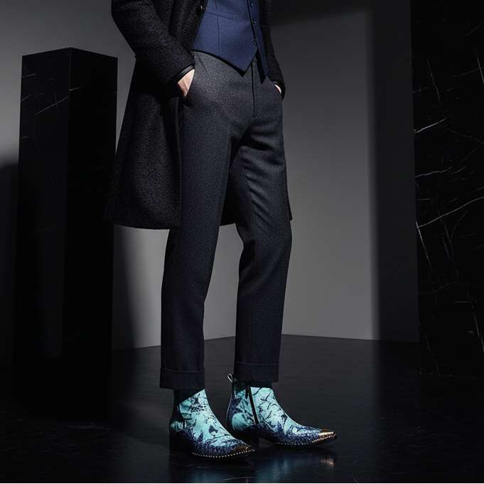 Midnight Mirage Ankle Boots