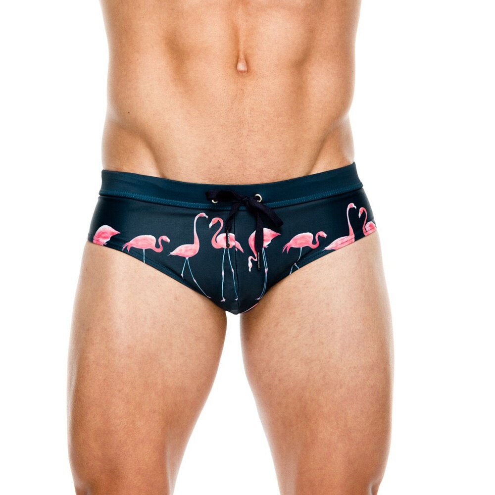 Flamingo Print Swim Briefs