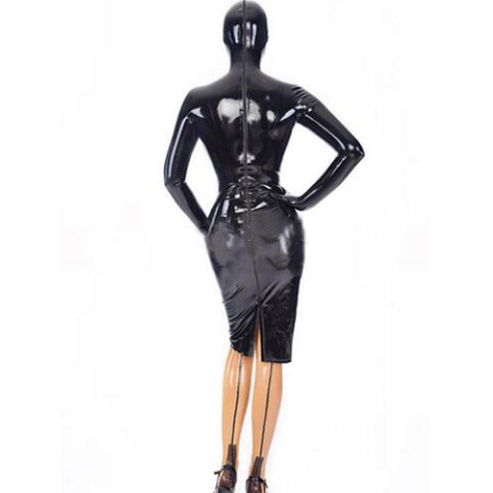 bondage dress PVC Hooded – Queer In The World: The Shop Custom Made African Mint this bodycon style hugs tassel loafer Size:3Xl