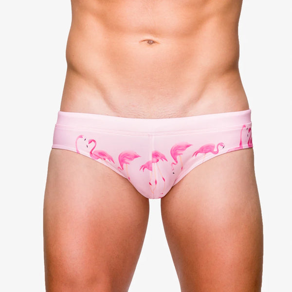 Flamingo Print Swim Briefs