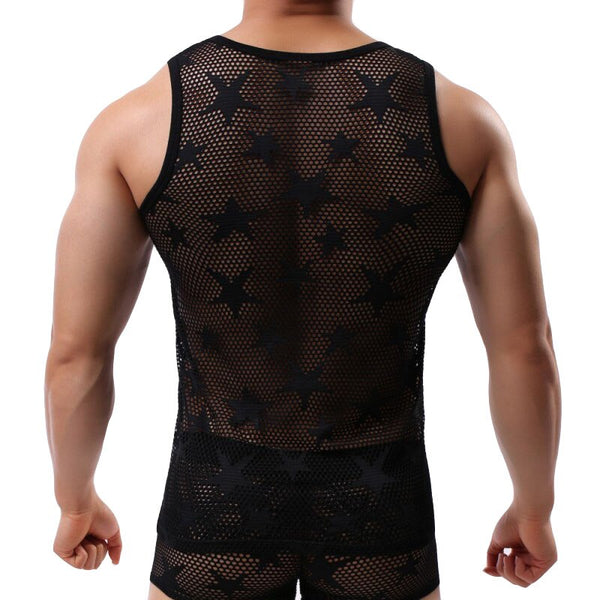 Attention Sheer Star Muscle Tank