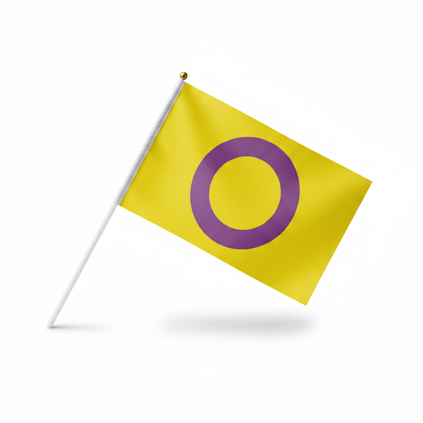 100 x Hand-Held Intersex Pride Flags
