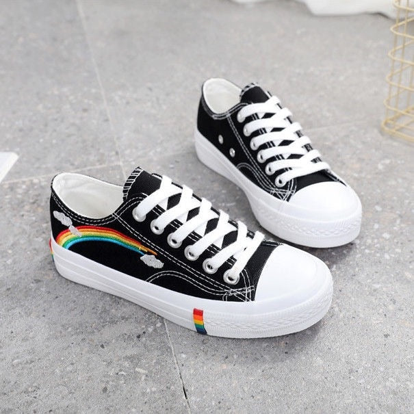 Rainbow Flat Platform Shoes