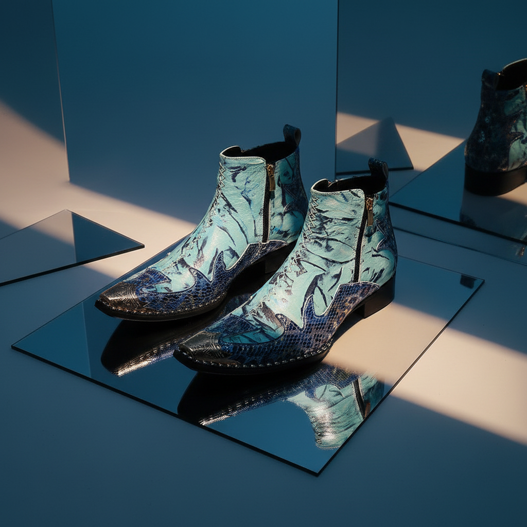 Midnight Mirage Ankle Boots