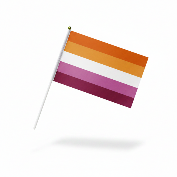 100 x Hand-Held Sunset Lesbian Pride Flags