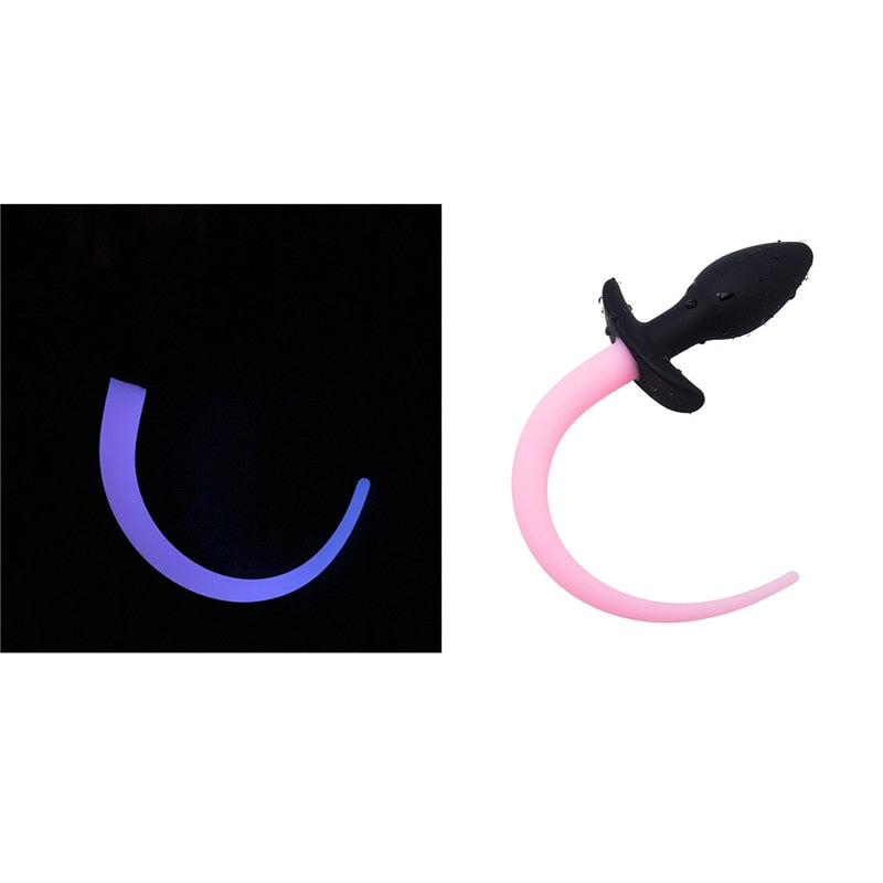 Luminous Soft Silicone Dog Tail Butt Plug Queer In The World: The Shop Luminous Soft Silicone Dog Tail Butt Plug Queer In The World: The Shop