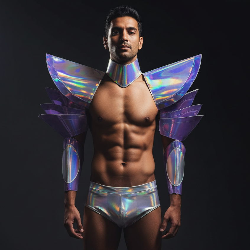 Heaven Sent Nightclub Glow Wings Costume