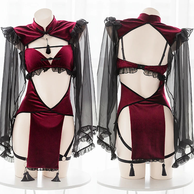 *Gothic Gothic Nun Halloween Cosplay Bodysuit