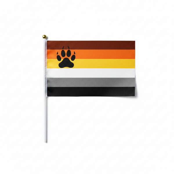 100 x Hand-Held LGBT Bear Pride Flags