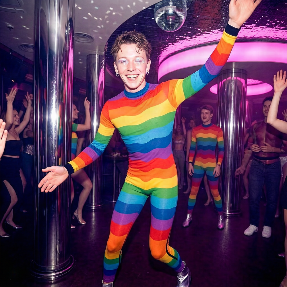 Human Pride Flag Bodysuit