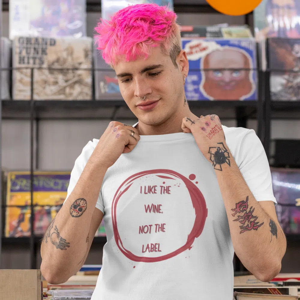 Sport Grey I Like The Wine Not The Label Pansexual T-Shirt by Queer In The World Originals sold by Queer In The World: The Shop - LGBT Merch Fashion