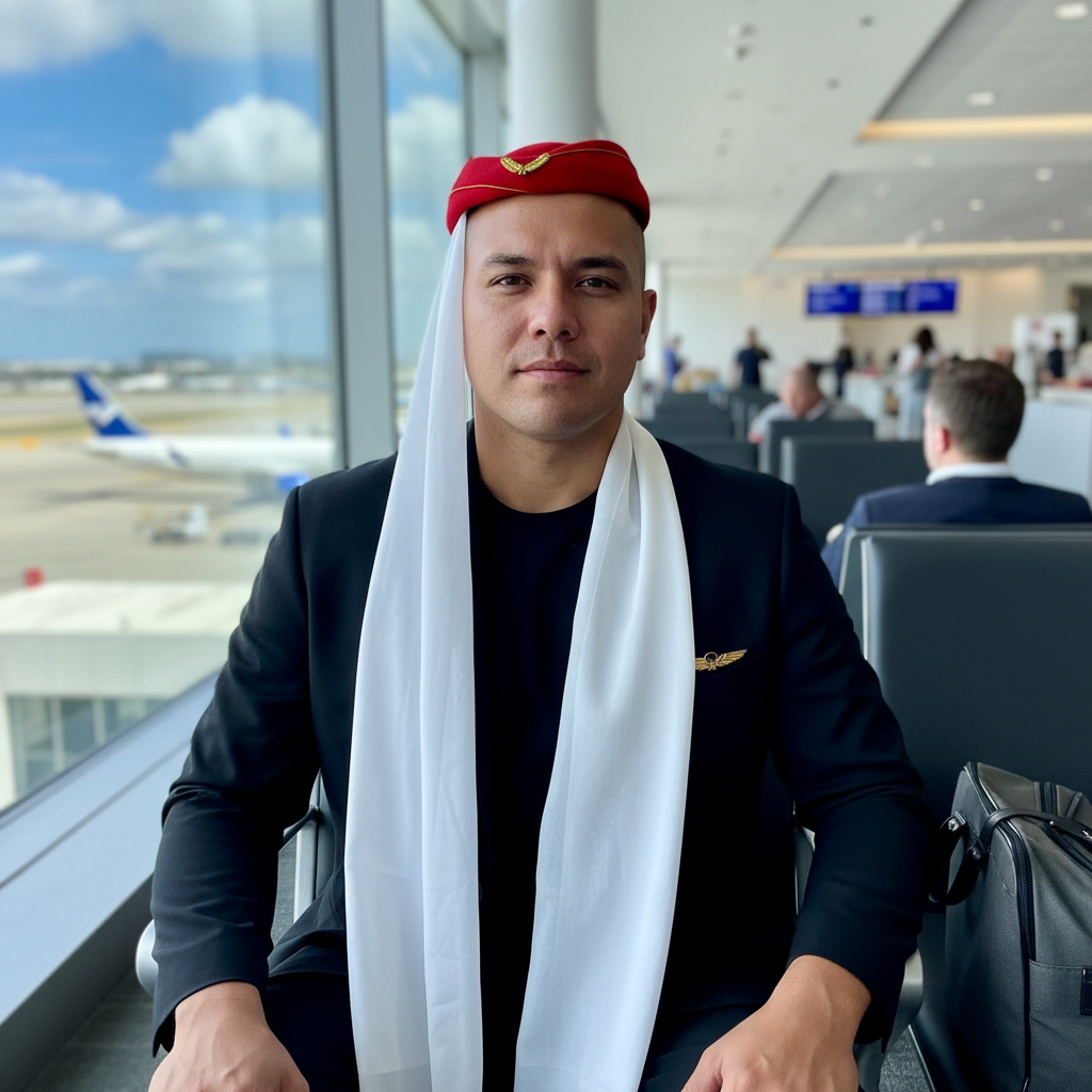 First Class Purser Porsha Headwear + Scarf Set