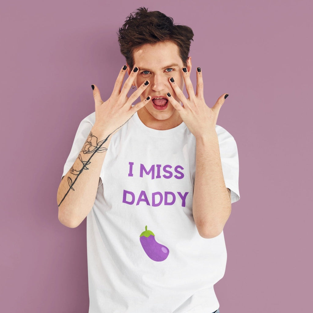Black I Miss Daddy T-Shirt by Queer In The World Originals sold by Queer In The World: The Shop - LGBT Merch Fashion