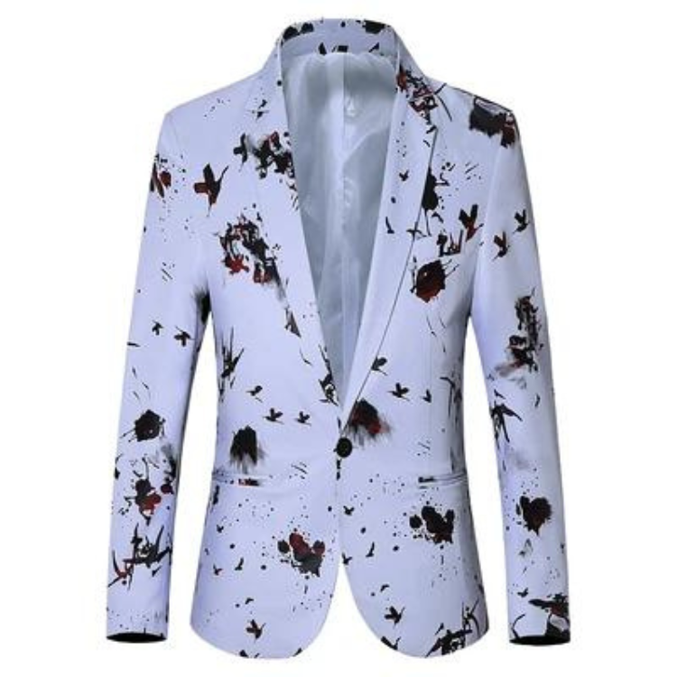 Ink Painting Lapel Blazer