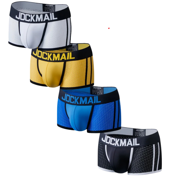 Jockmail Coloured Mesh Boxers (4 Pack)