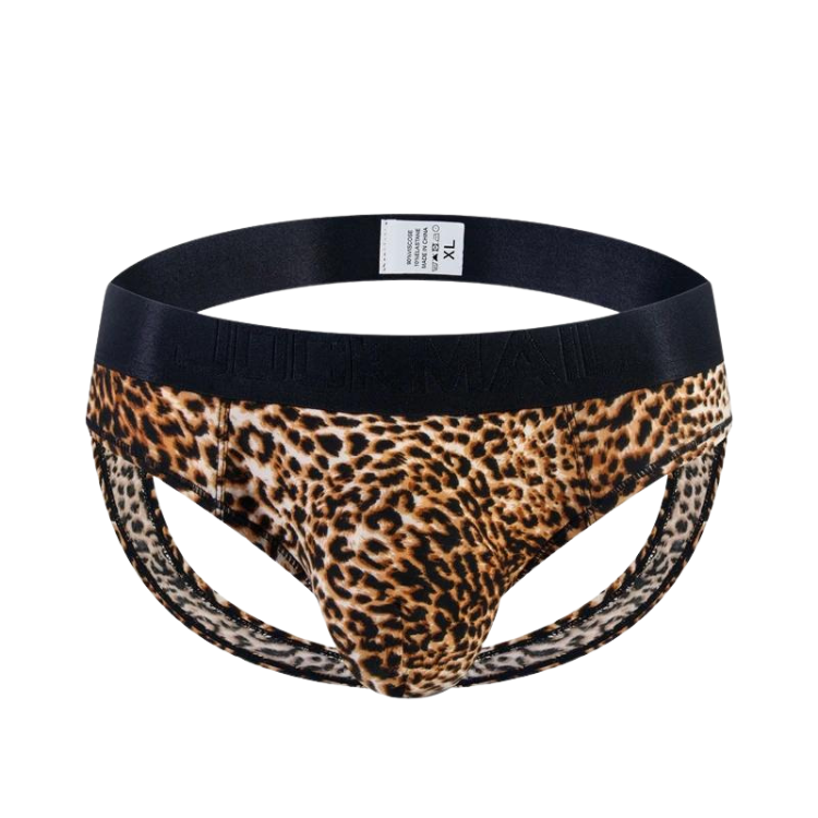 Jockmail Leopard Sizzle Thong