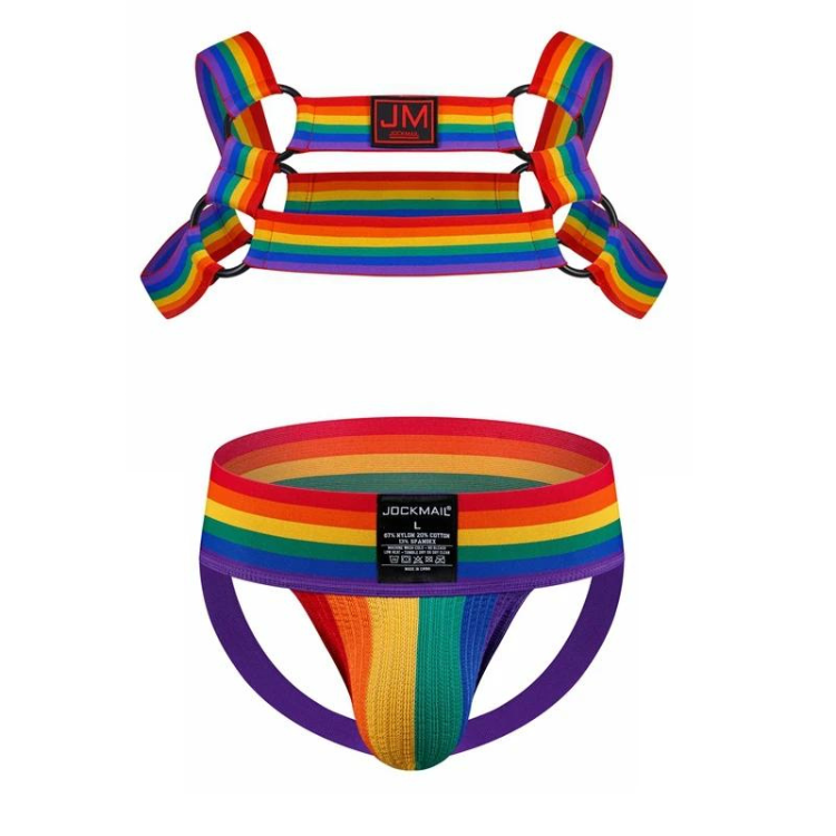 Jockmail Pride Warrior Rainbow Harness Set