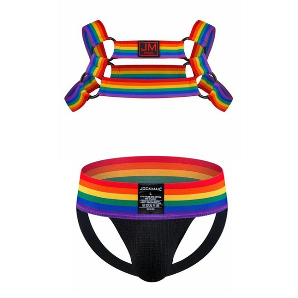 Jockmail Pride Warrior Rainbow Harness Set