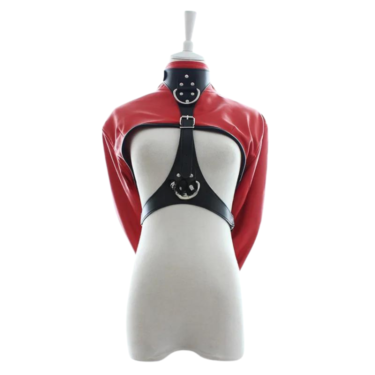 Kink Leather Bondage Restrain Jacket