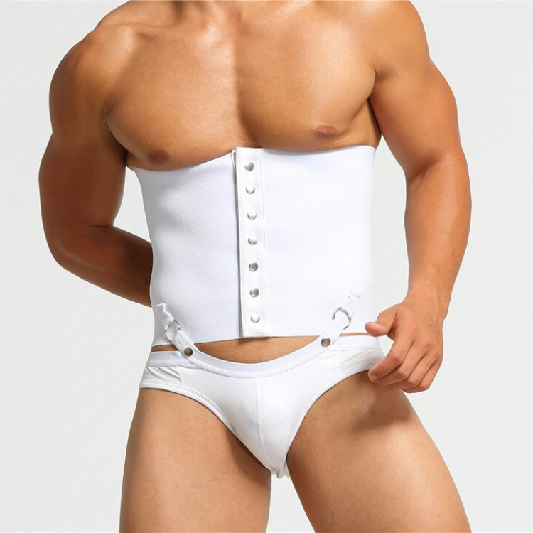 Kinky Removable Mens Girdle And Briefs Set