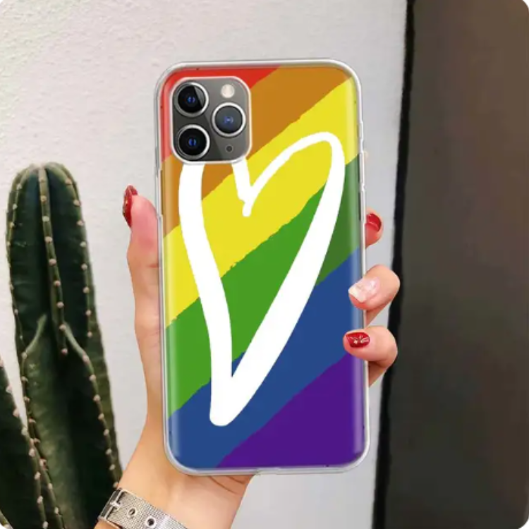  LGBT+ Heart iPhone Case by Queer In The World sold by Queer In The World: The Shop - LGBT Merch Fashion